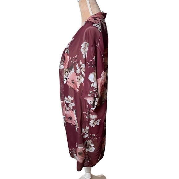 Longline Floral Kimono - Picture 3 of 4